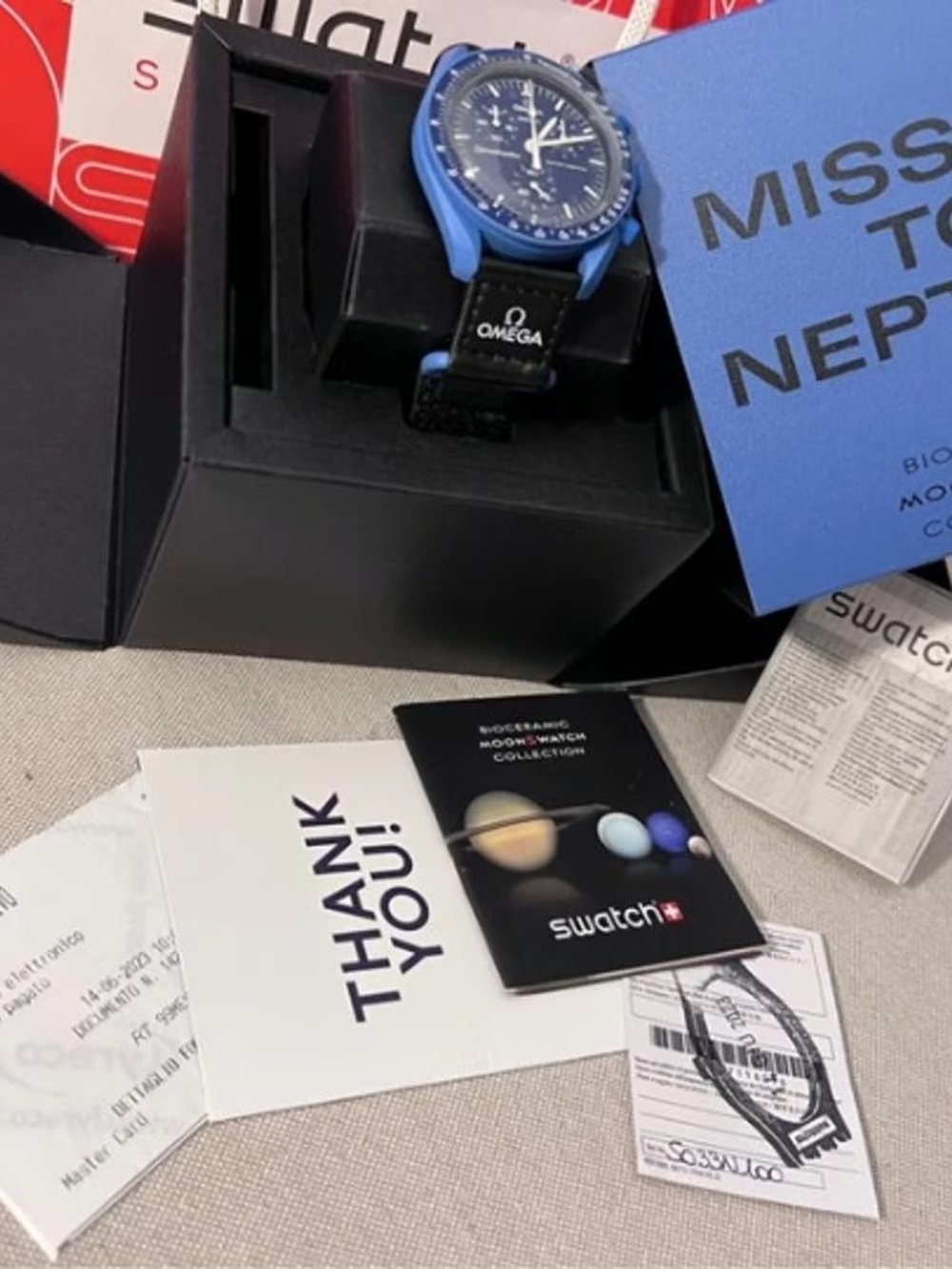 Swatch x oméga moonswatch speedmaster mission to Neptune